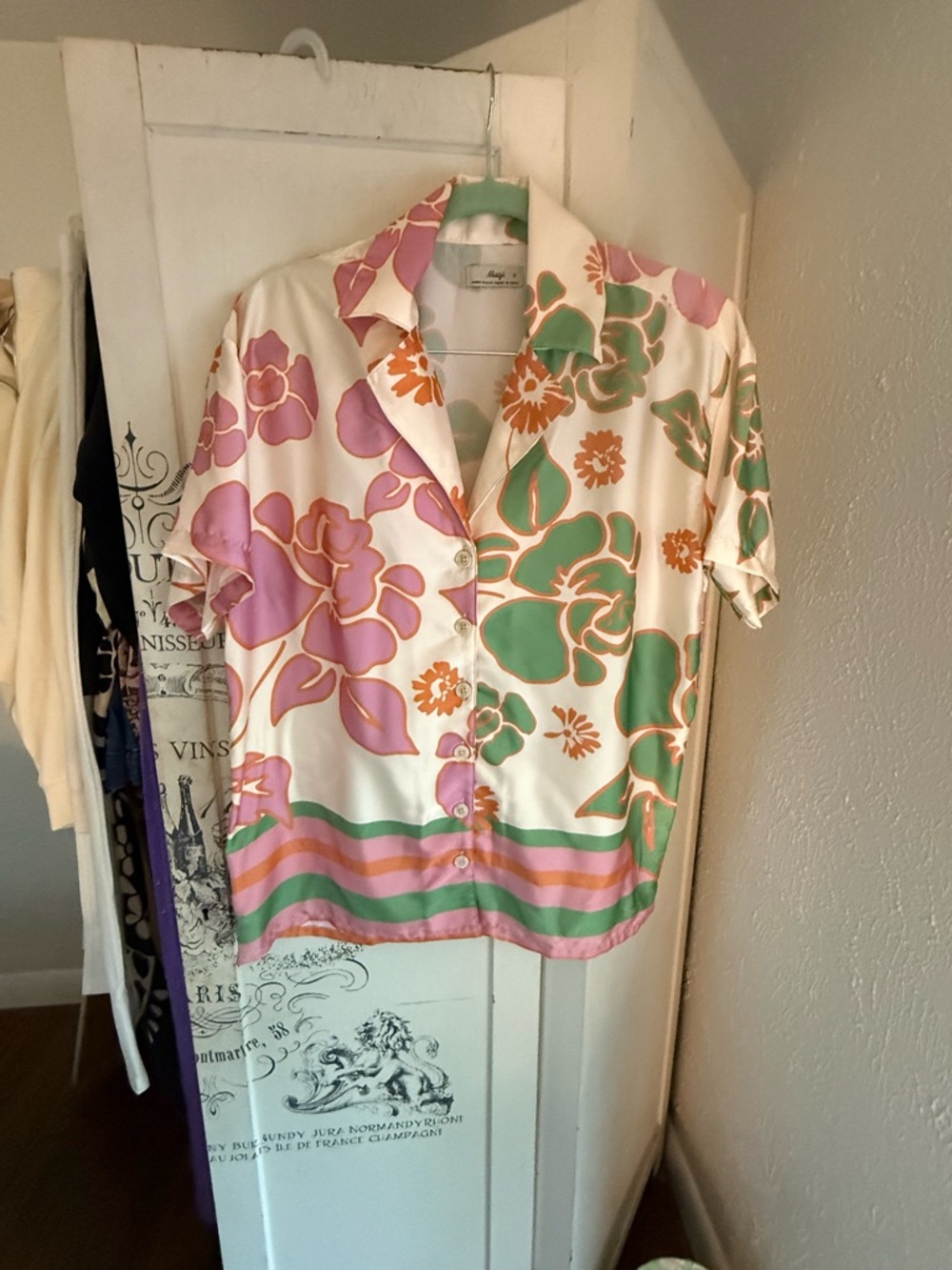 NWOT Anthropologie Maaji Floating Blooms Noise Cover Up Shirt - Picture 5 of 16